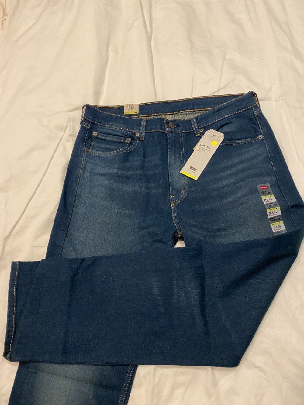 NWT Levi's Men's Regular Fit Flex Jeans Medium Dark Blue 36 x 32